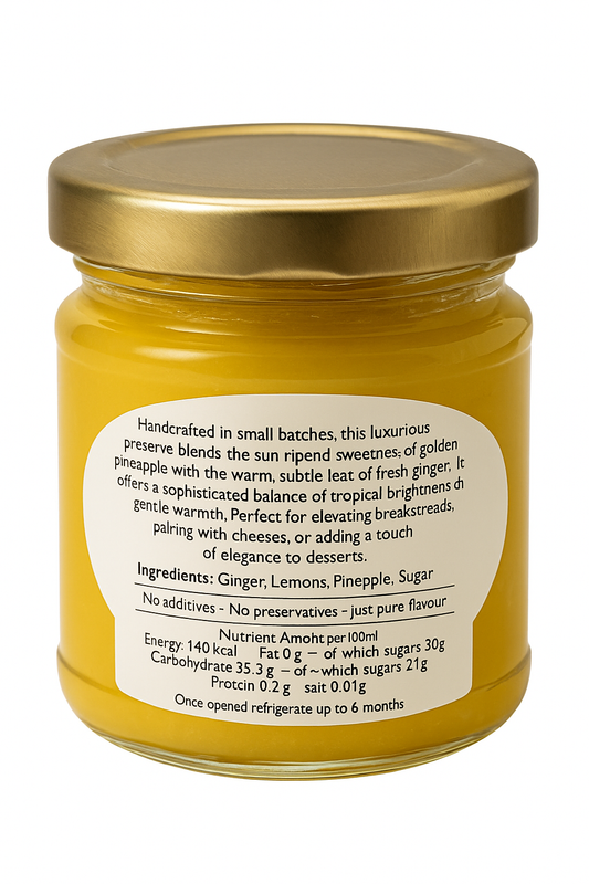 Small Handmade Luxury Pineapple & Ginger Preserve - Limited Edition